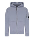 Cp Company 057A Light Fleece Full Zip Hoodie In Lavender