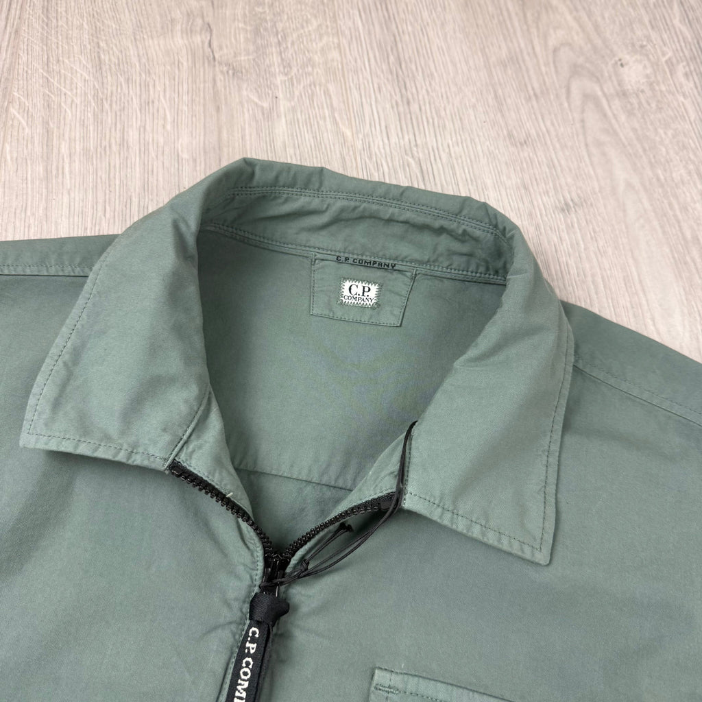 CP Company Zip Overshirt - Laurel Wreath