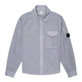 Cp Company 095A Chrome-R Full Zip Overshirt in Lavender with Certi logo