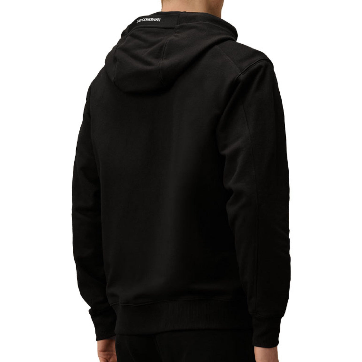 Cp Company 024A Diagonal Raised Overhead Hoodie In Black