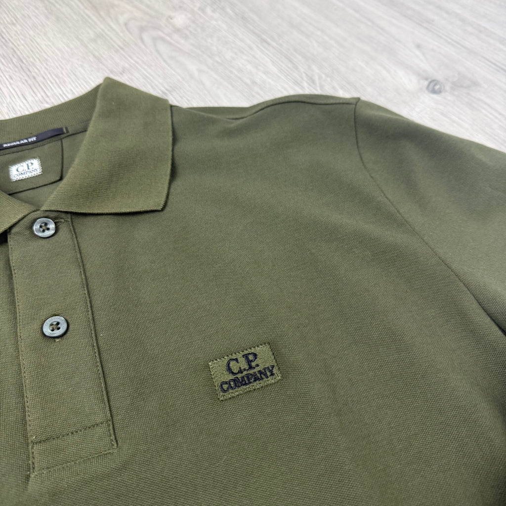 CP Company Piquet Polo Shirt - Ivy Green