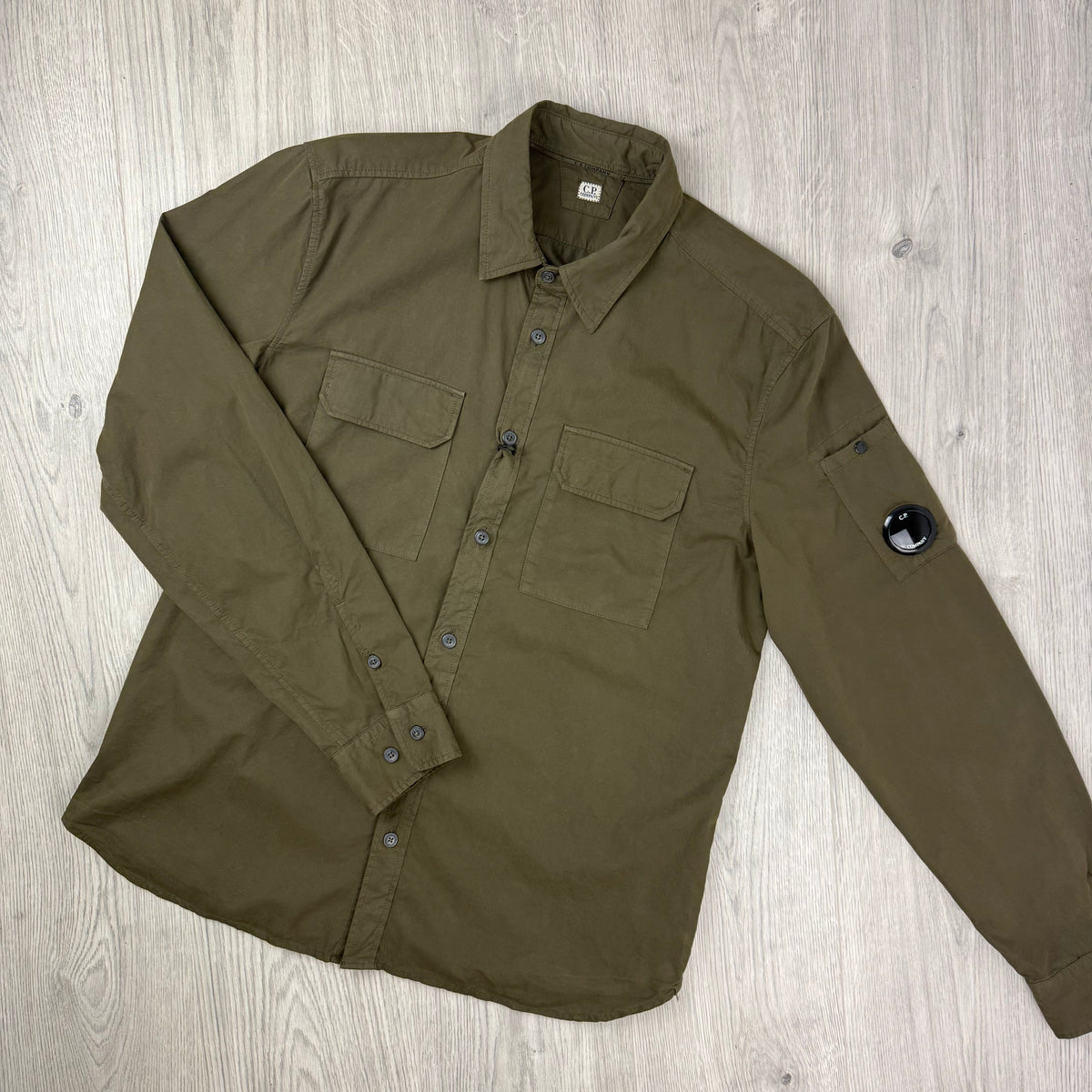 CP Company Button Overshirt - Ivy Green
