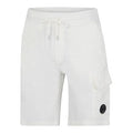 Cp Company Light Fleece Lens Shorts in White