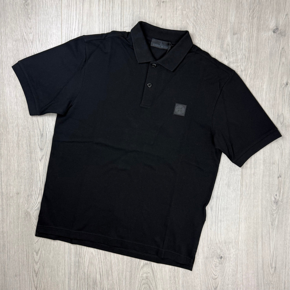 Stone Island Ghost Patch Polo Shirt - Black
