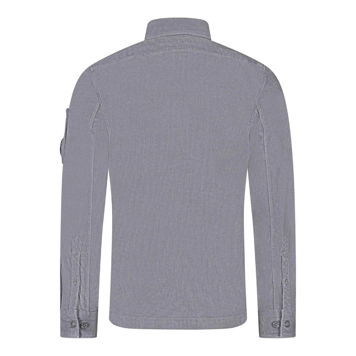 Cp Company Corduroy Button Up Shirt in Excalibur Grey