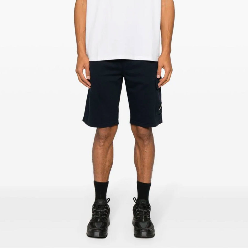 C.P. Company Light Fleece Utility Shorts Total Eclipse