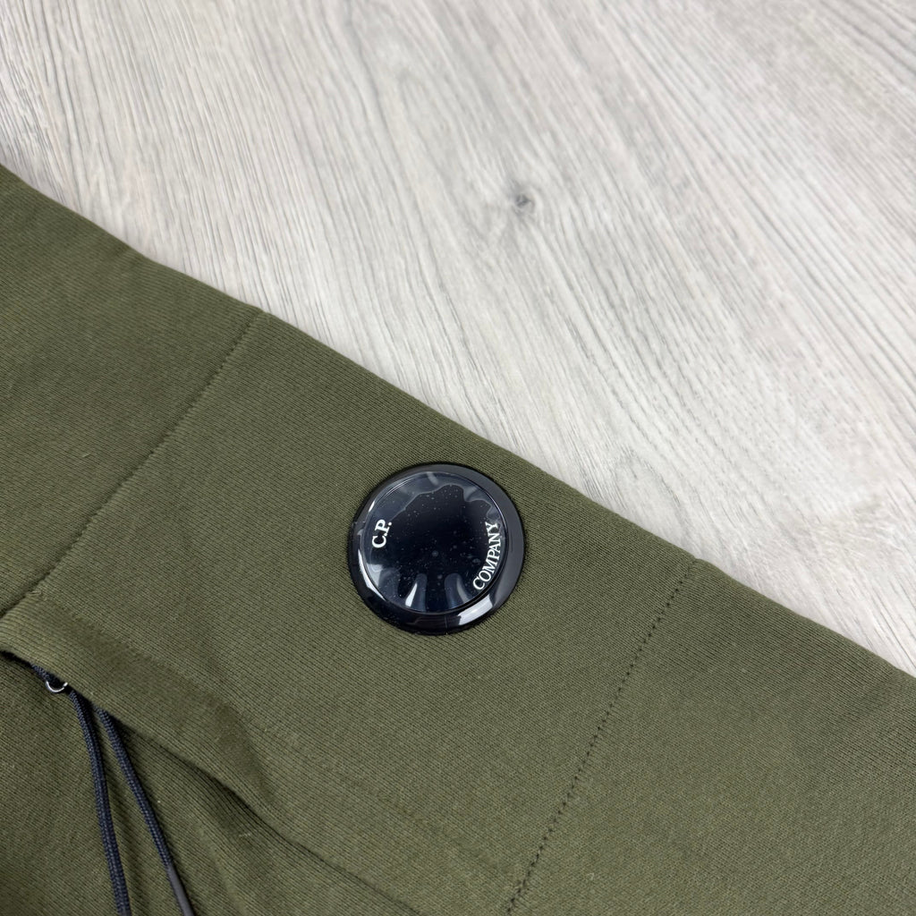 CP Company Raised Fleece Hoodie - Ivy Green