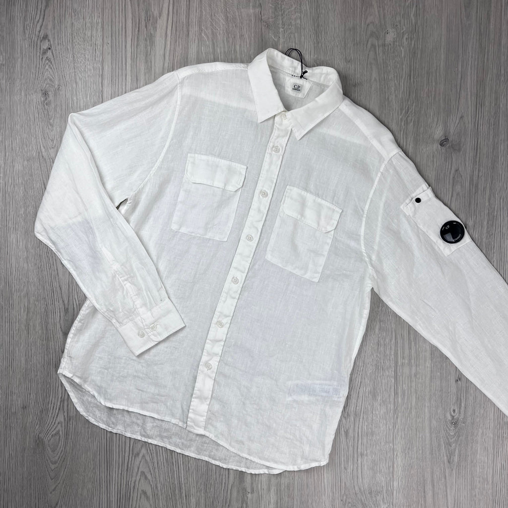 CP Company Linen Shirt - White