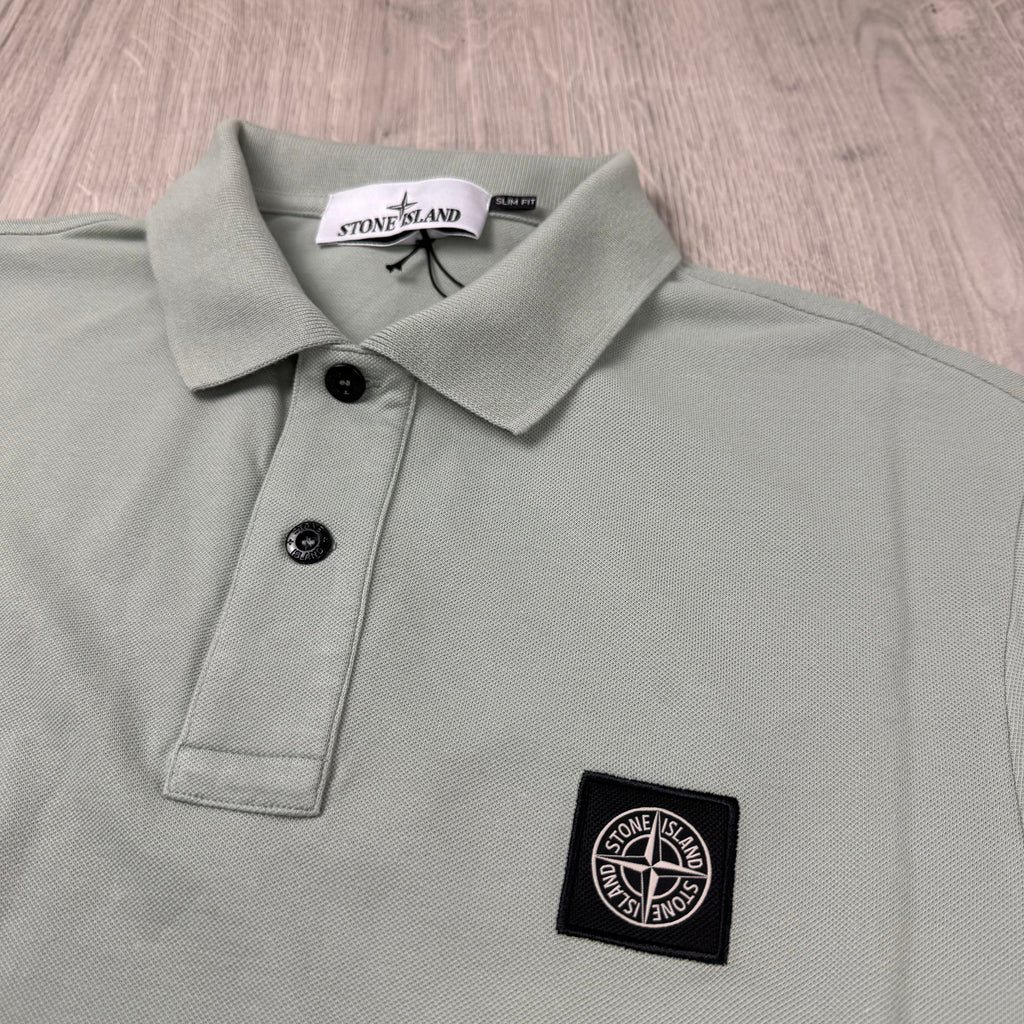 Stone Island Patch Polo Shirt - Sage