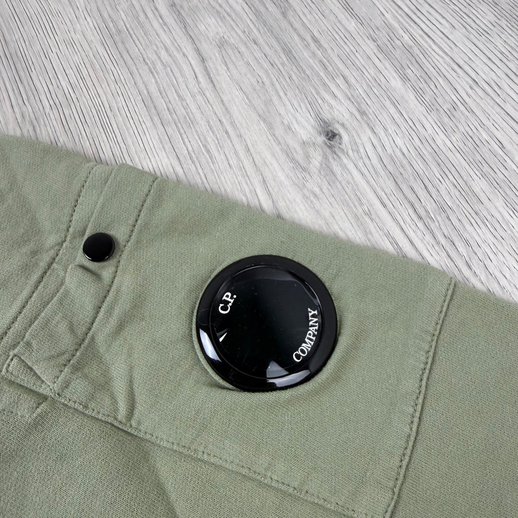 CP Company Light Fleece Zip Sweatshirt - Moss Gray