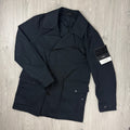 Stone Island Ghost Canvas Pea Coat - Black