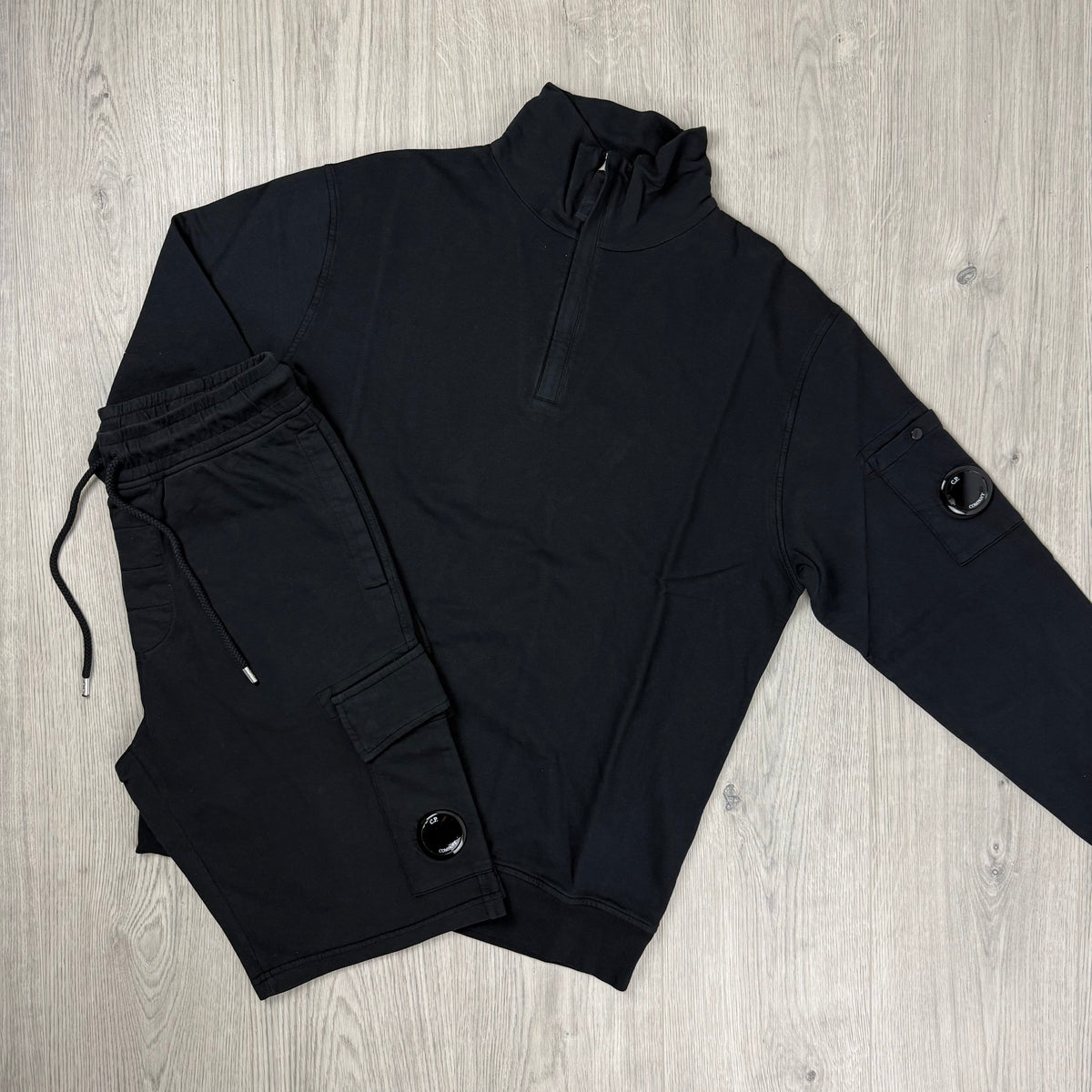 CP Company Light Fleece Tracksuit - Black