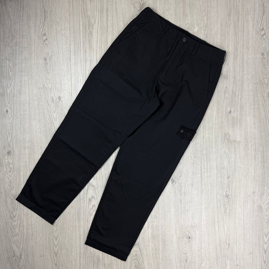 Stone Island Ghost Cargo Trousers - Black