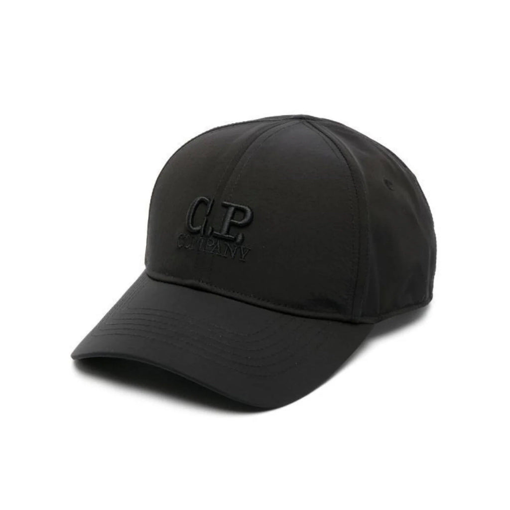 Cp Company Chrome-R Logo Baseball Cap in Black