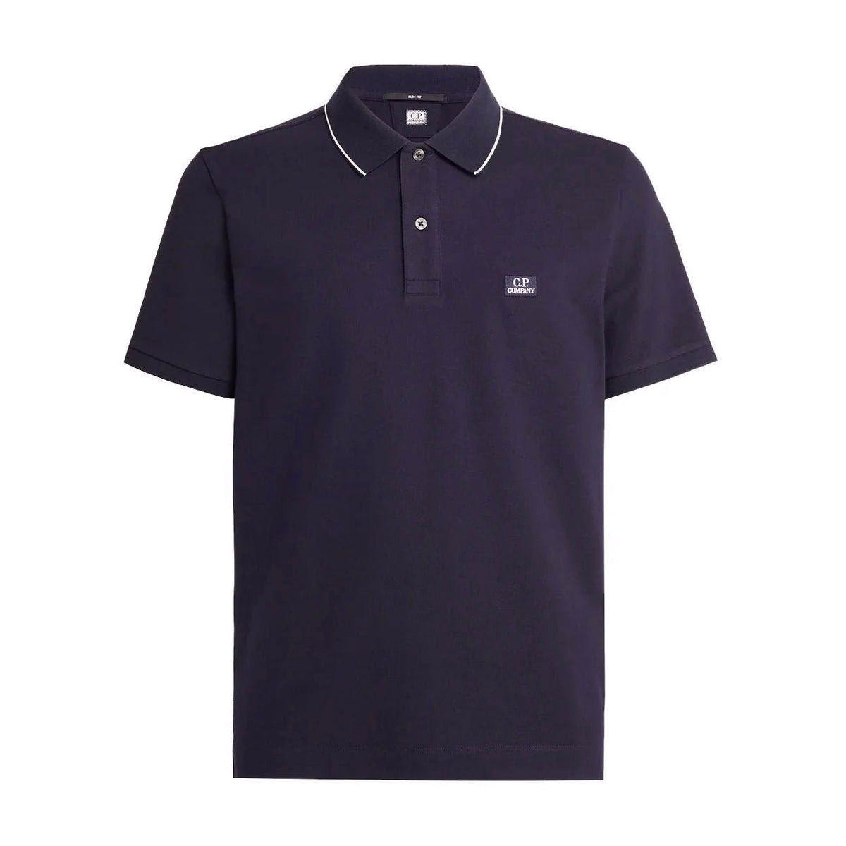 Cp Company 052A Stretch Piquet Slim Fit Polo Shirt in Navy