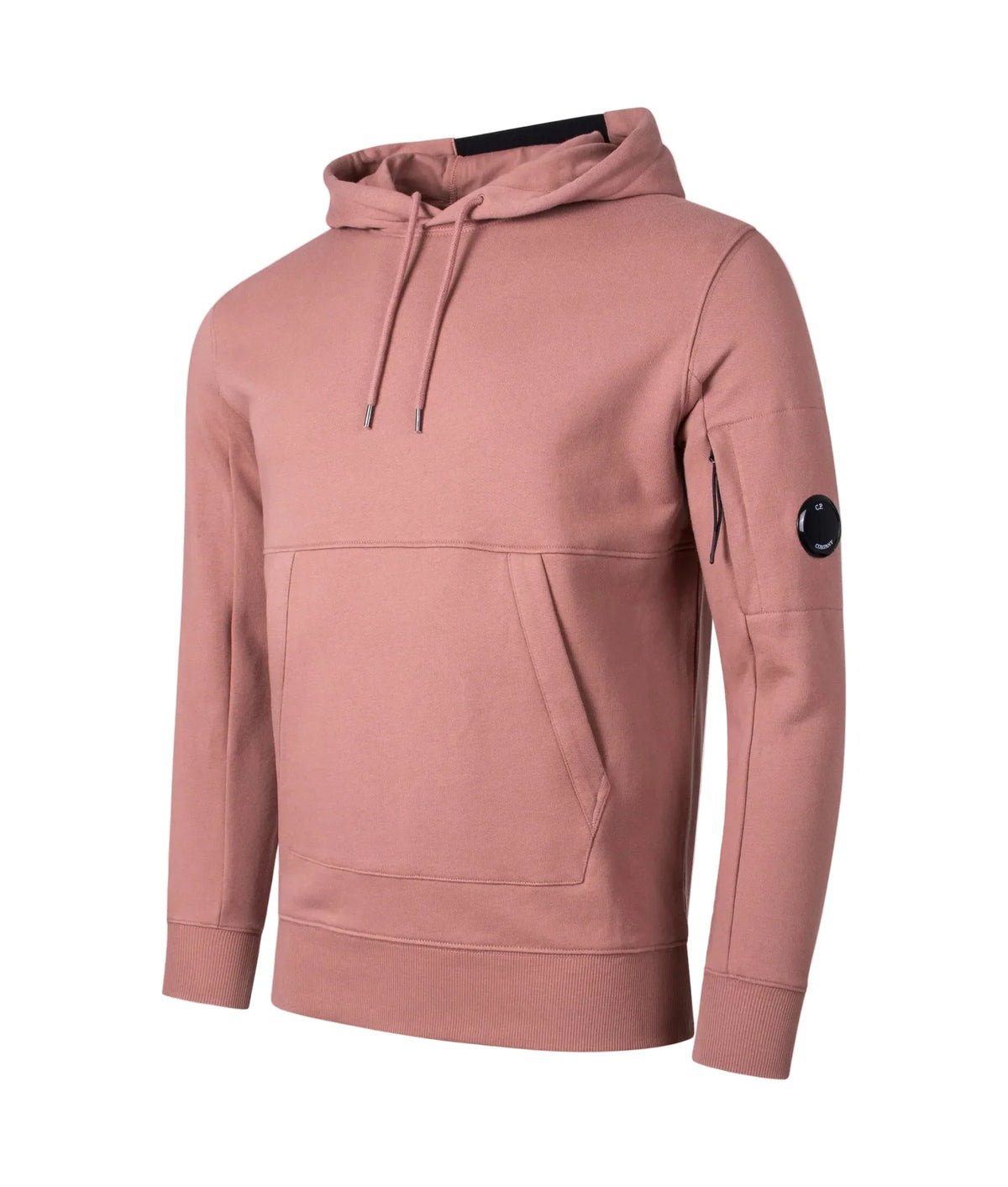 Cp Company Heavy Lens Overhead Hoodie In Cedar Wood