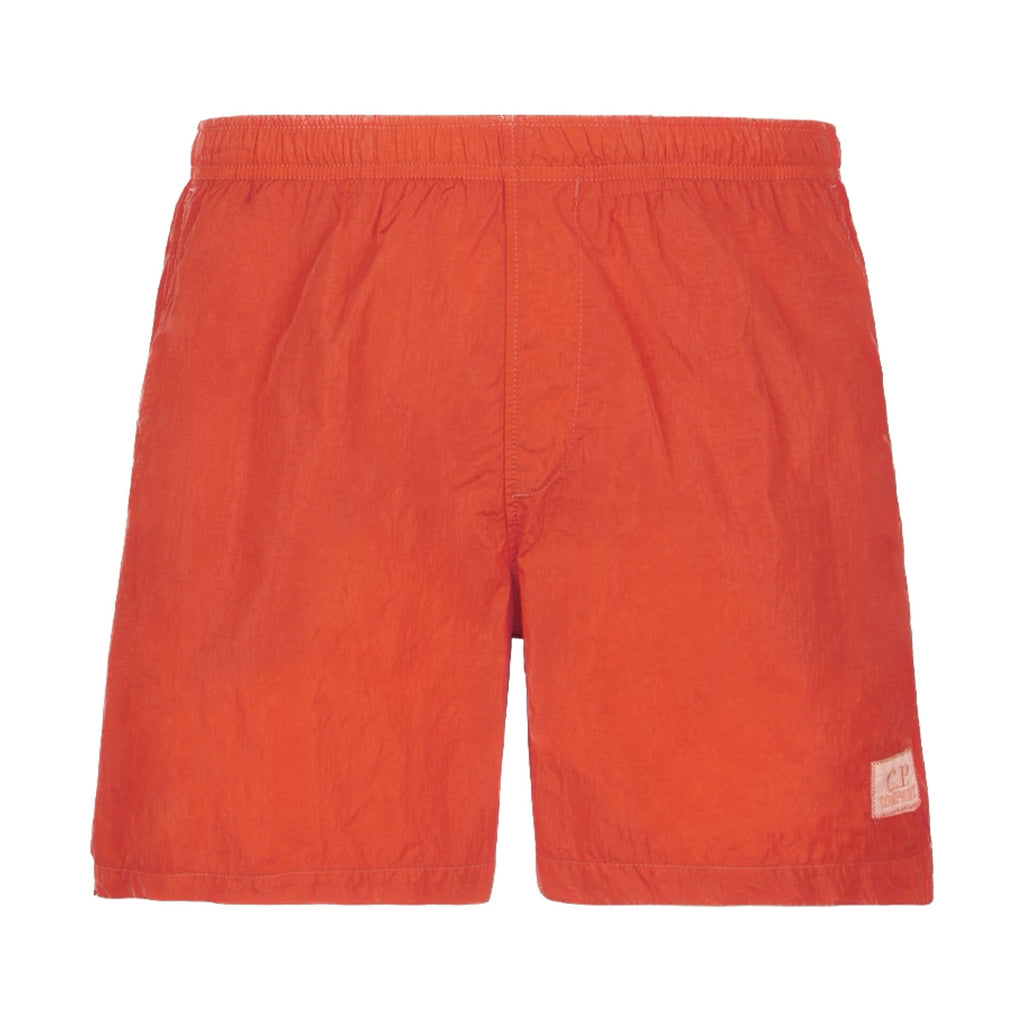 Cp Company Eco-Chrome R Stitch Logo Swim Shorts Harvest Pumpkin