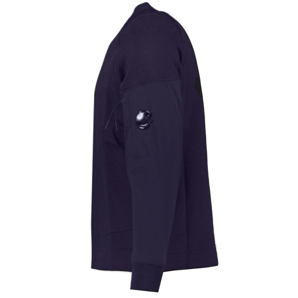 Cp Company Double Pocket Lens Sweatshirt In Navy