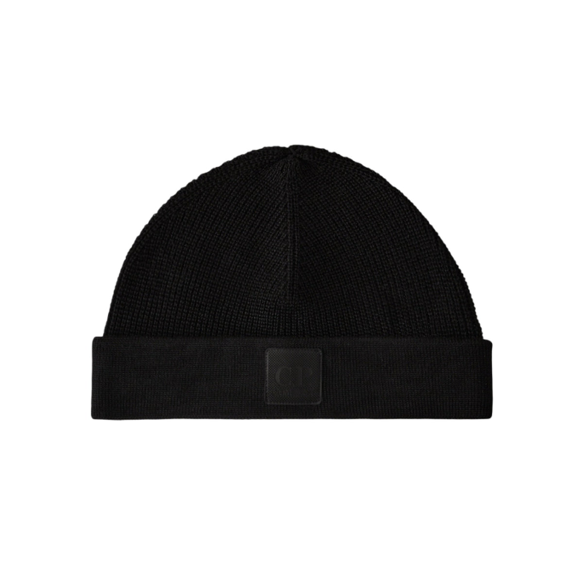 Cp Company Metropolis Series Logo Beanie In Black