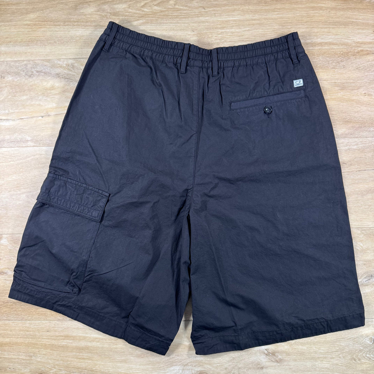 C.P. Company Micro-Reps Lens Boxy Shorts in Black