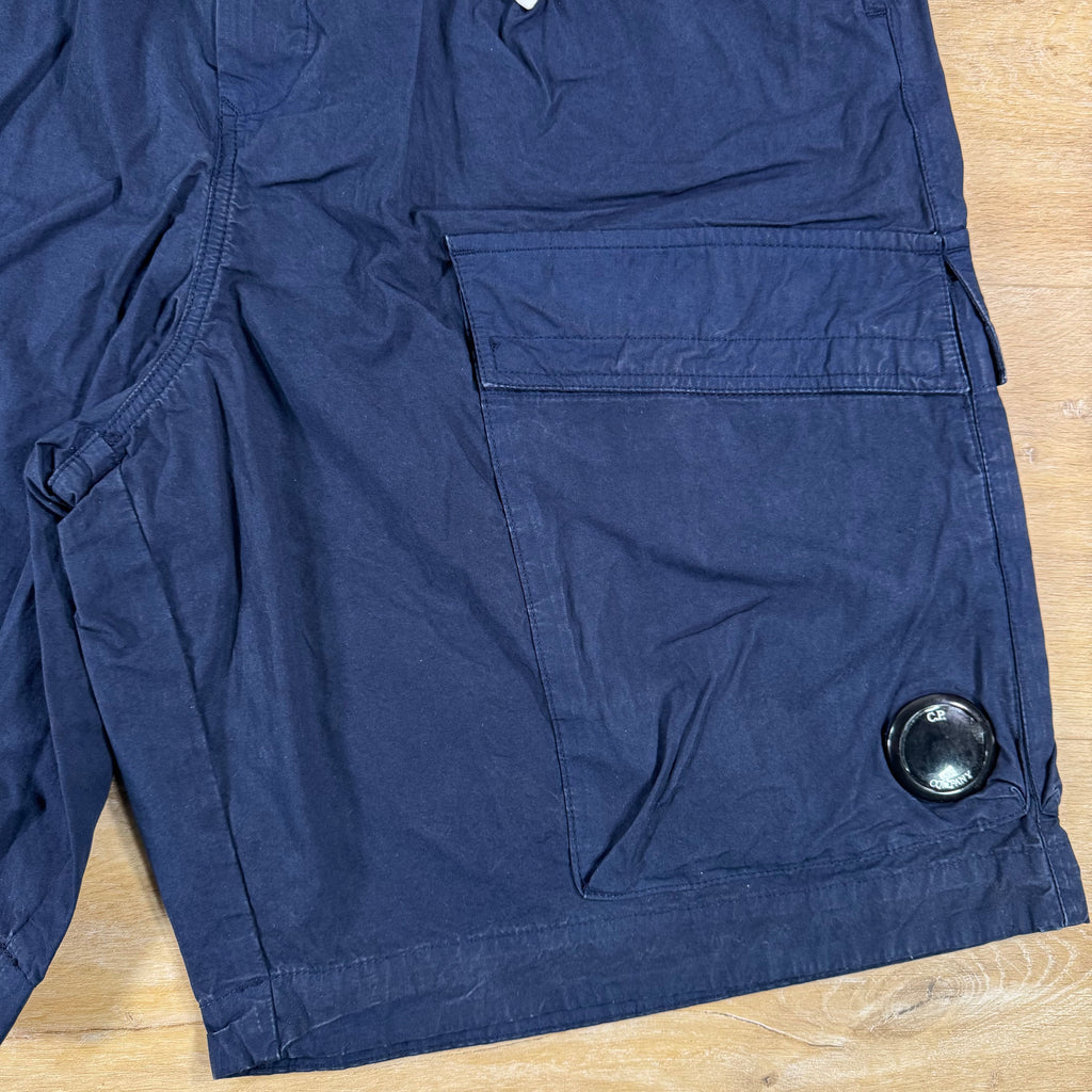 C.P. Company Micro-Reps Lens Boxy Shorts in Midnight Navy