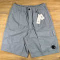C.P. Company Micro-Reps Lens Boxy Shorts in Silver Blue