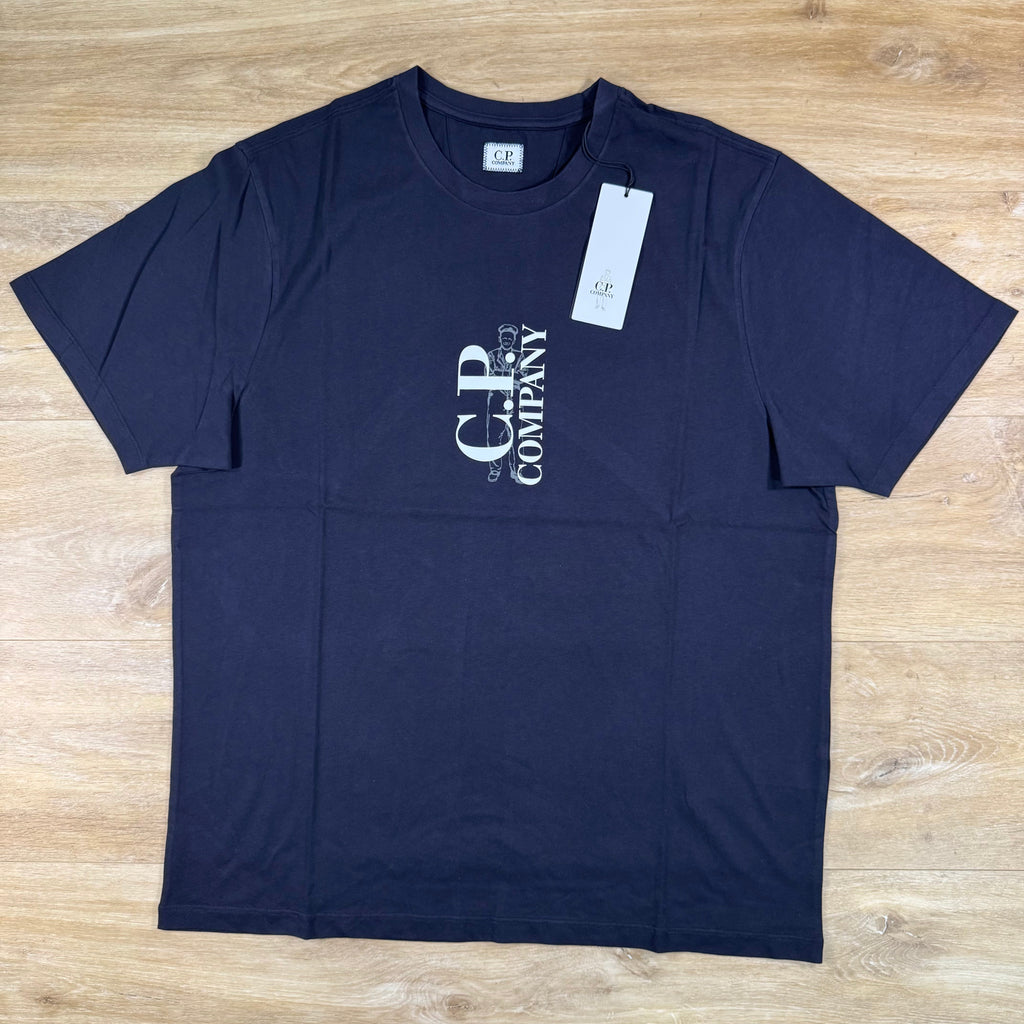 C.P. Company 30/1 Jersey T-Shirt in Navy