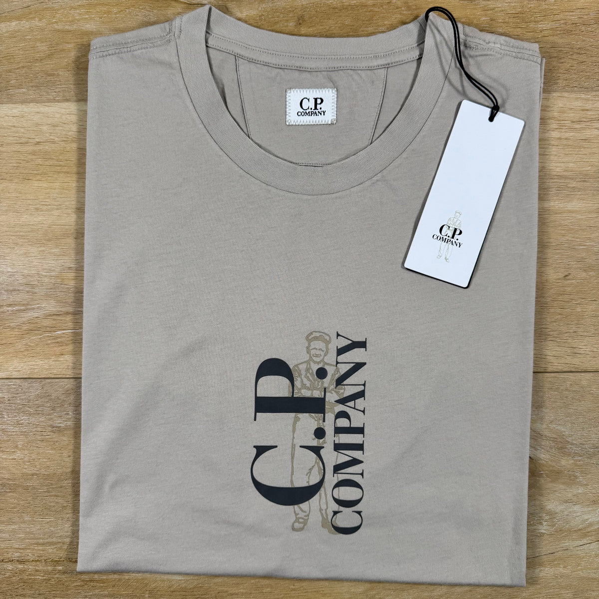 C.P. Company 30/1 Jersey T-Shirt in Dove