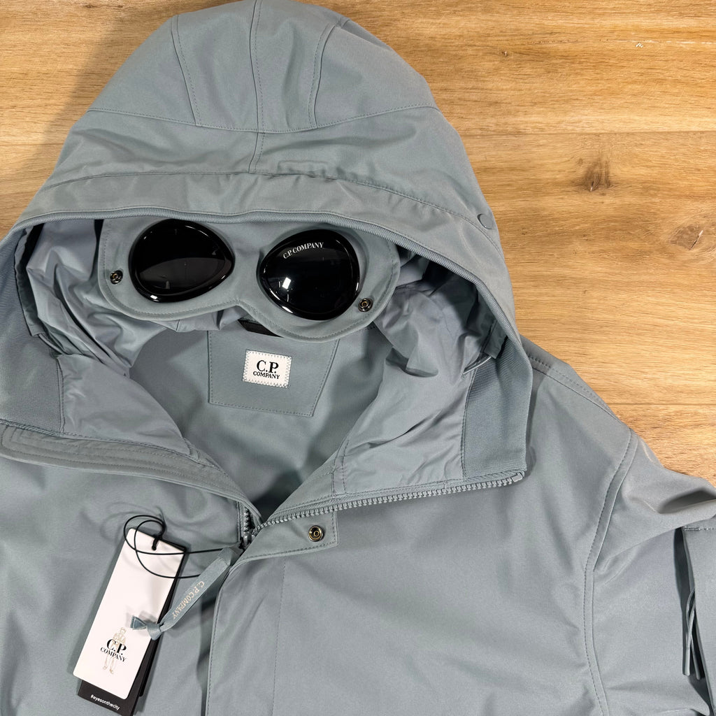 C.P. Company Shell-R Goggle Lens Jacket in Silver Blue