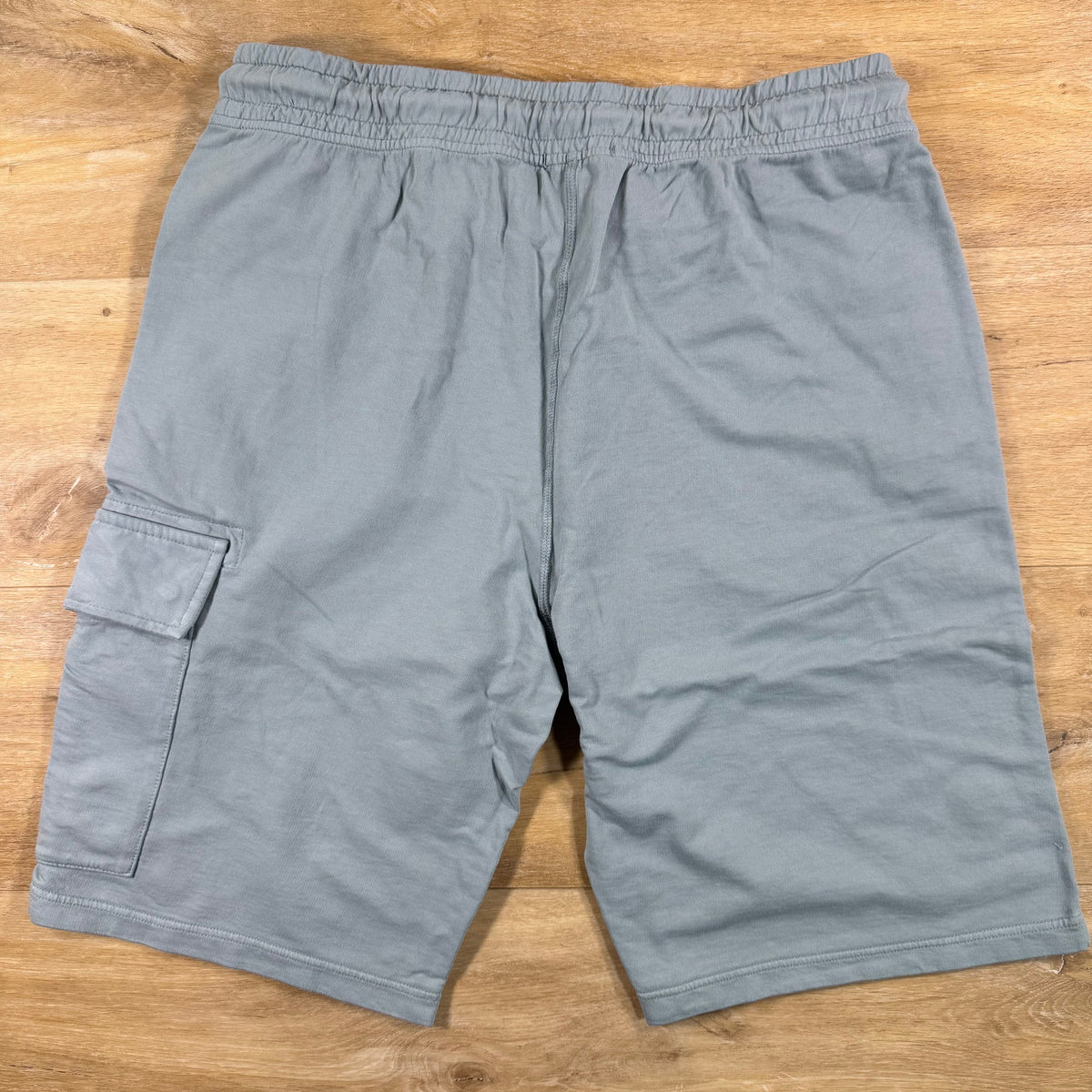 C.P. Company Light Fleece Cargo Lens Shorts in Silver Blue