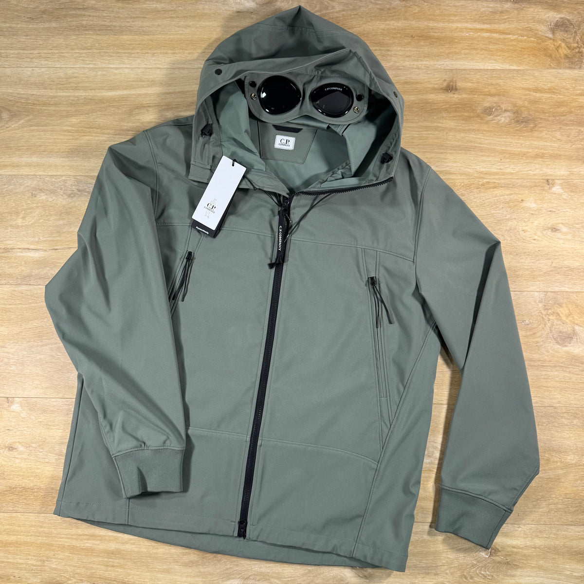 C.P. Company Shell-R Goggle Jacket in Laurel Wreath
