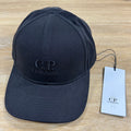 C.P. Company Gabardine Logo Cap in Black