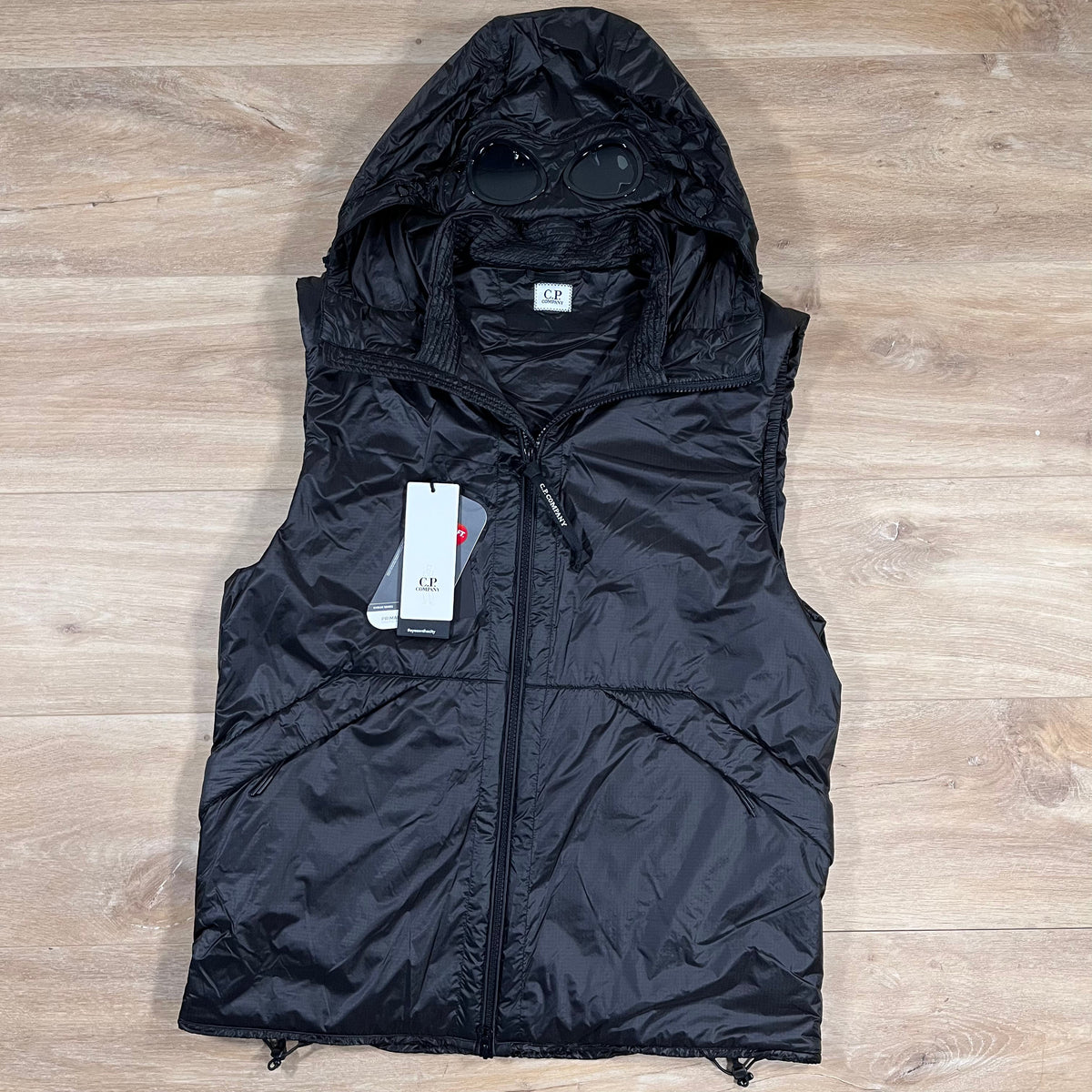 C.P. Company Nada Shell Goggle Padded Gilet in Black