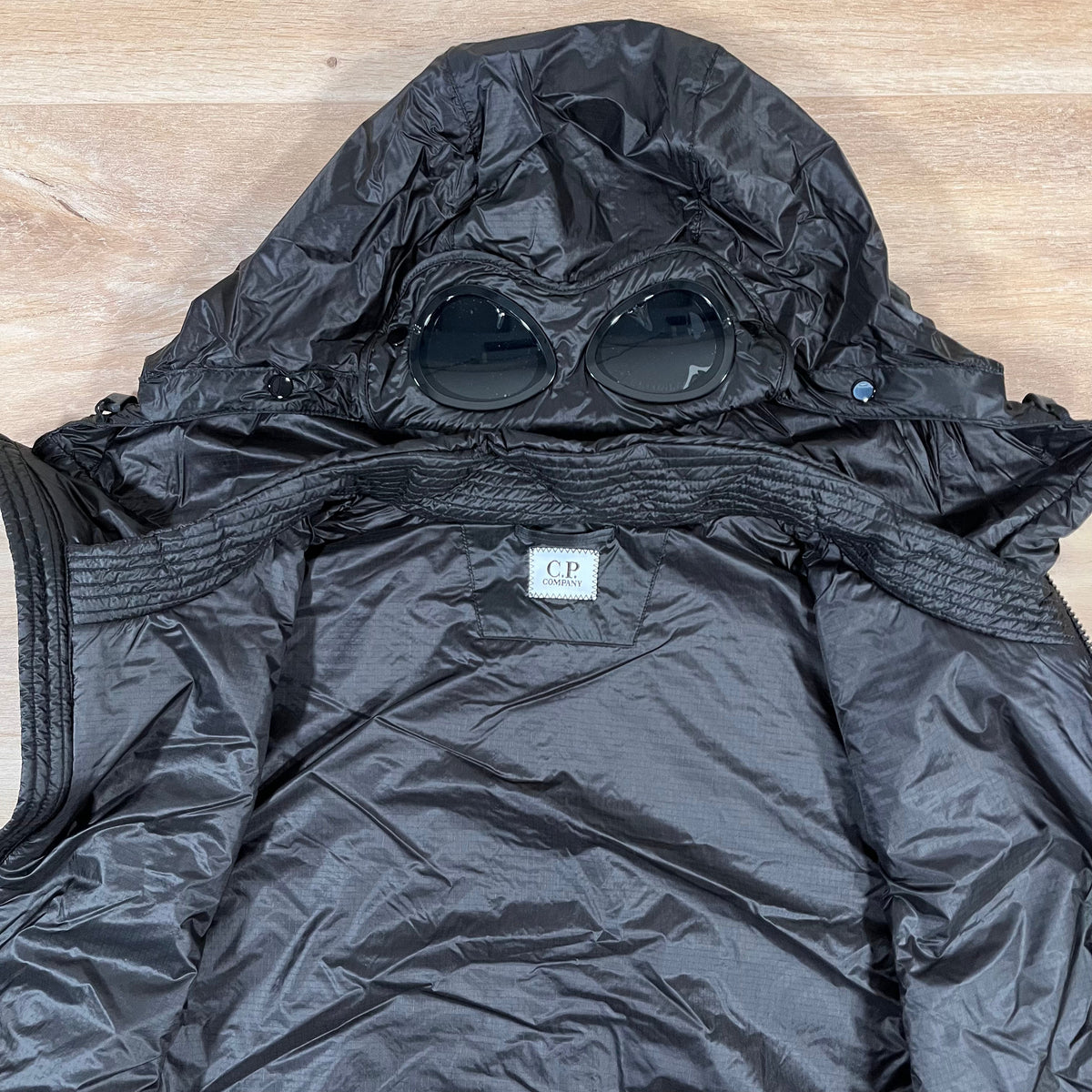 C.P. Company Nada Shell Goggle Padded Gilet in Black