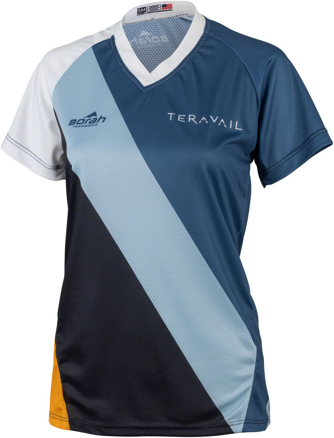 Teravail Waypoint Women's MTB Jersey - White, Blue, Lite Blue, Black, Gold