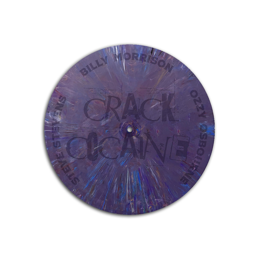 BILLY MORRISON, OZZY OSBOURNE, & STEVE STEVENS 'CRACK COCAINE' 12" (Exclusive – Limited to 500, Purple Blue Recycle Mix w/ Etched B-Side)