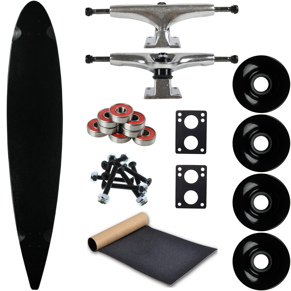 Moose Longboard Complete 9" x 47.75" Pintail Black