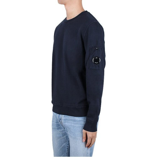 Cp Company Resist Dyed Lens Sweatshirt In Navy
