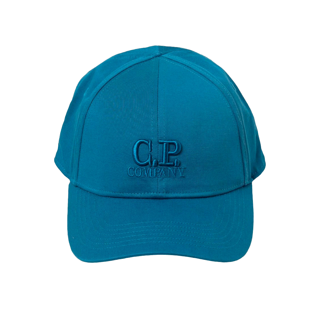 Cp Company Chrome-R Logo Baseball Cap in Ink Blue