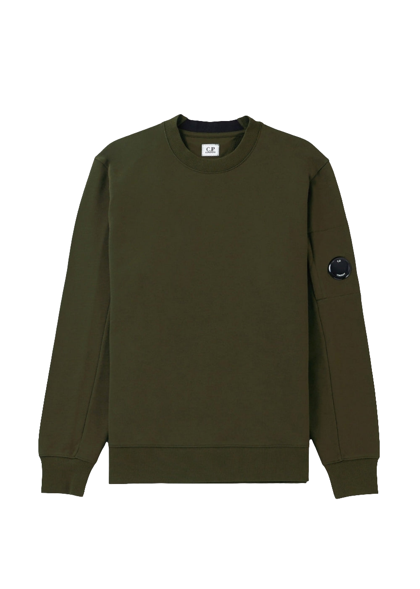 Cp Company Diagonal Raised Cotton Lens Sweatshirt in Ivy Green