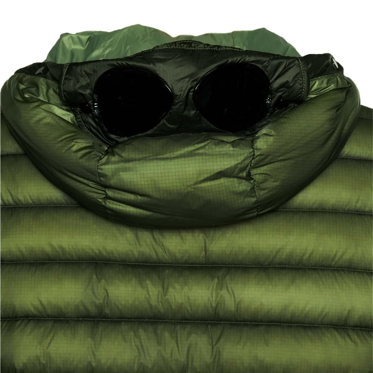 [C.P. Company] DD-Shell Goggle Hooded Down Jacket in Capers Green