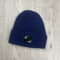 CP Company Lens Beanie - Estate Blue
