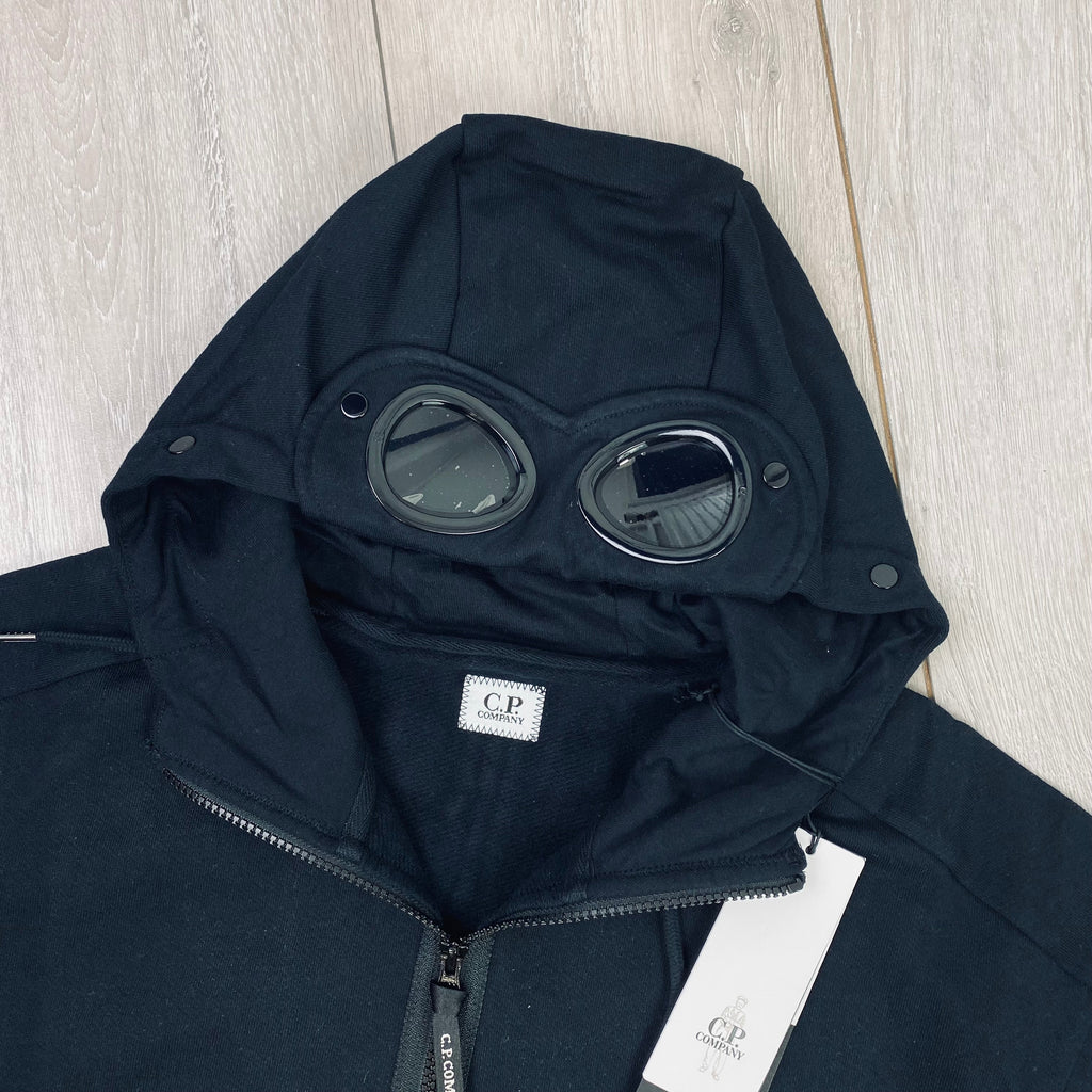 CP Company Raised Fleece Goggle Hoodie - Black