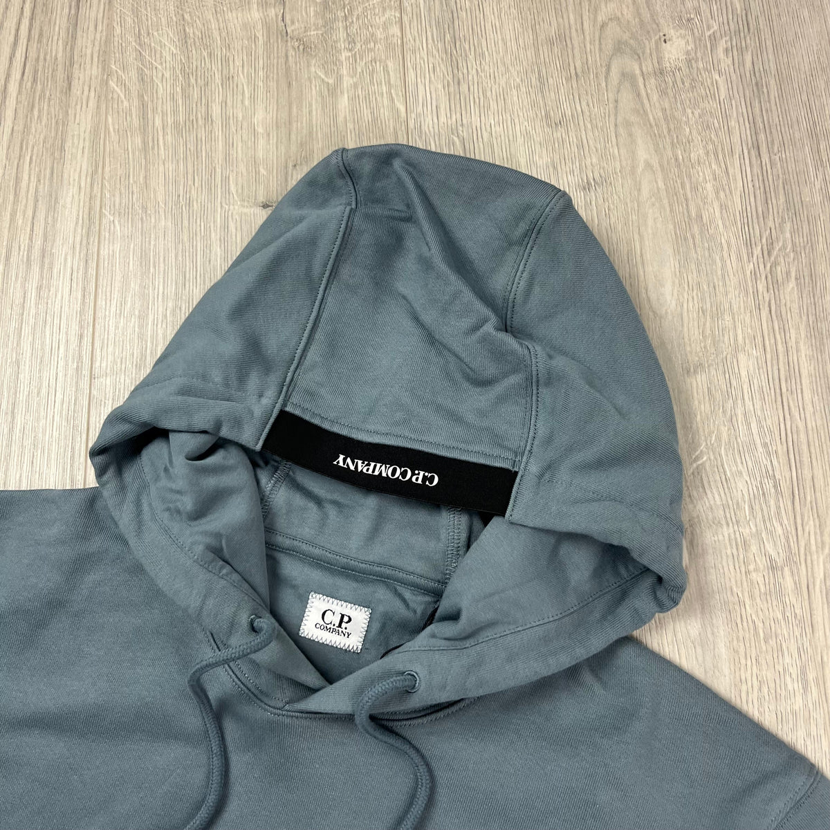 CP Company Raised Fleece Hoodie - Stormy