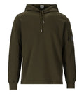 Cp Company Lens Light Fleece Lens Overhead Hoodie Ivy Green
