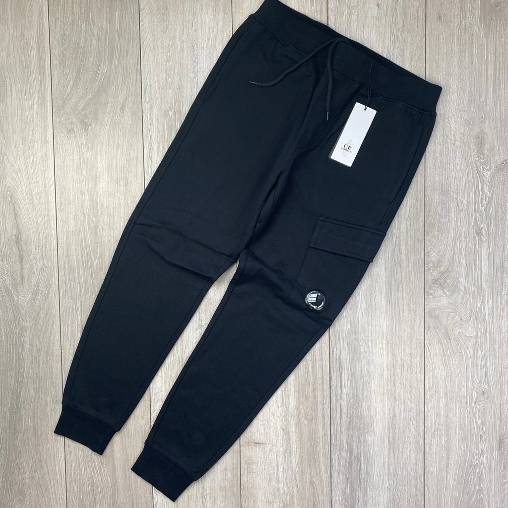 CP Company Raised Fleece Tracksuit - Black