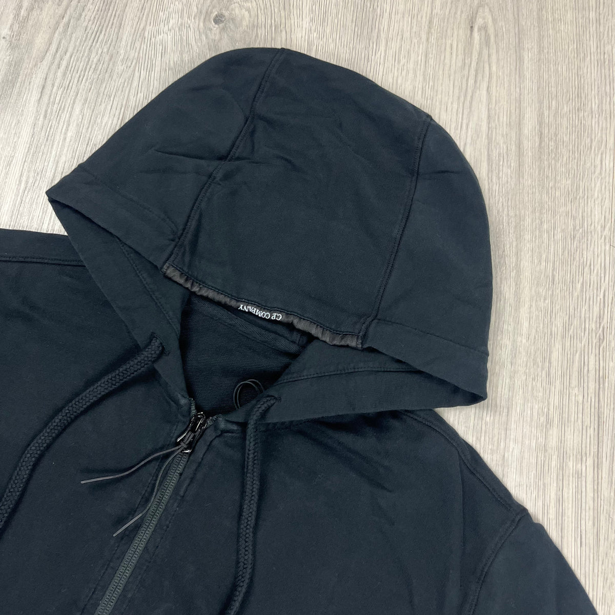 CP Company Light Fleece Zip Hoodie - Black
