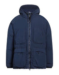 Cp Company Long Flatt Nylon Lens Down Jacket in Peacoat