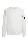 Cp Company 16CM Light Fleece Lens Sweatshirt In White