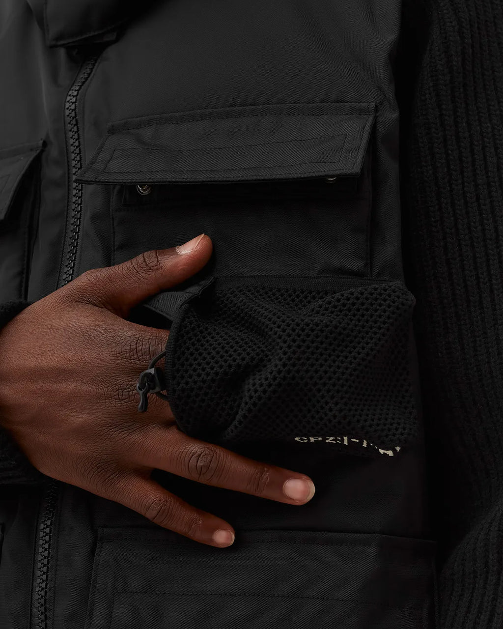 Cp Company Metropolis Series Mixed Lambswool Jacket in Black